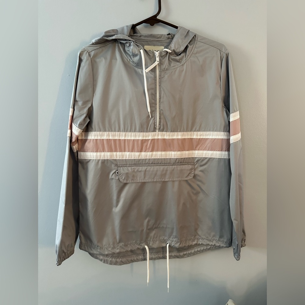 Zine Zumiez Rain Jacket Coat Long Sleeve Quarter Zip